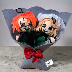 Chucky & Tiffany Plush Bouquet Valentine's Day Horror Gift Ruz 14" Universal